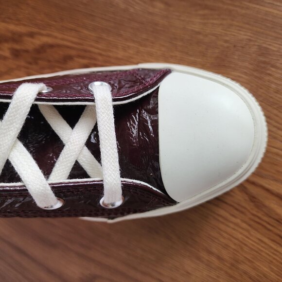 ⭐Converse Chuck 70 De Luxe Heel Crinkle Sz 6 Mens Boots Sneaker Burgundy A13387C - Picture 5 of 10